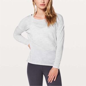 Grey Lululemon Open Back Long Sleeve